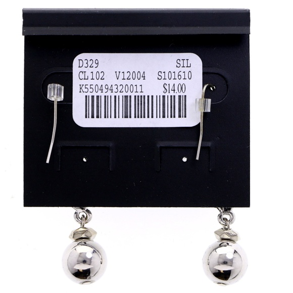 Designer Dangle Earrings Silver NWT - Picture 2 of 3